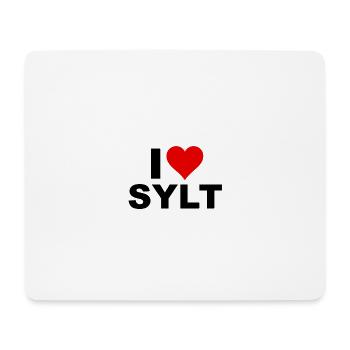 I LOVE SYLT - Tapis de souris (format paysage) - blanc - Devant