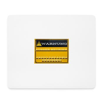 Warnung Auser Betrieb - Mousepad (Querformat) - Weiß - Vorne