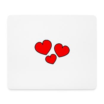 CŒUR. PAPA. MAMAN. EVJF. BEBE. ENFANT. COEUR. FÊTE - Tapis de souris (format paysage) - blanc - Devant