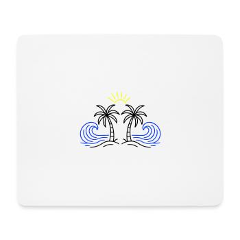 Island Sea Sun - Mouse Pad (horizontal) - white - Front