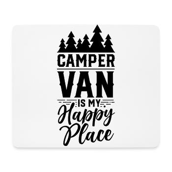 Camping-car Est Mon emplacement chanceux Caravane - Tapis de souris (format paysage) - blanc - Devant