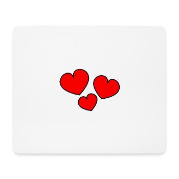 HEART. HEARTS. SAINT VALENTINE. LOVE. LOVE. CHRISTMAS - Mouse Pad (horizontal) - white - Front