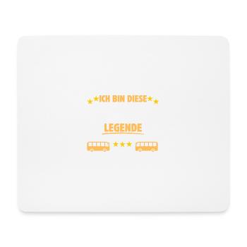 Busfahrer Legende - Mousepad (Querformat) - Weiß - Vorne