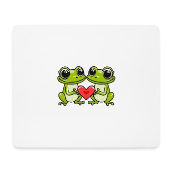 Grenouille Couple Saint-Valentin - Tapis de souris (format paysage) - blanc - Devant