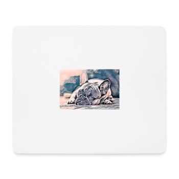 Cadeau de chien de bouledogue français frenchie - Tapis de souris (format paysage) - blanc - Devant