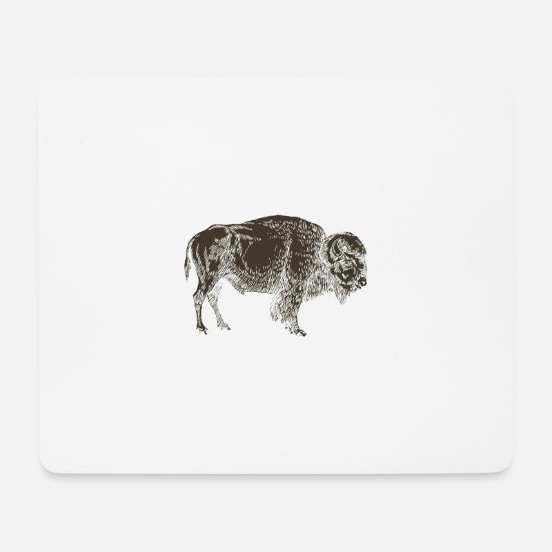Wildtiere - Mousepad (Querformat) - Weiß
