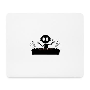 DJ Party Turntables - Mousepad (Querformat) - Weiß - Vorne
