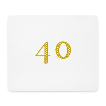 40 ANS. 40e ANNIVERSAIRE. ANNIVERSAIRE 40 ANS - Tapis de souris (format paysage) - blanc - Devant