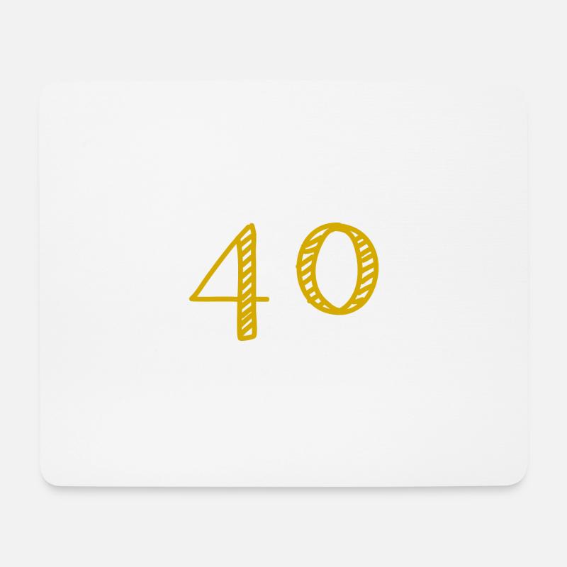 40 JAHRE. 40-jähriges JUBILÄUM. JUBILÄUM 40 JAHRE - Mousepad (Querformat) - Weiß