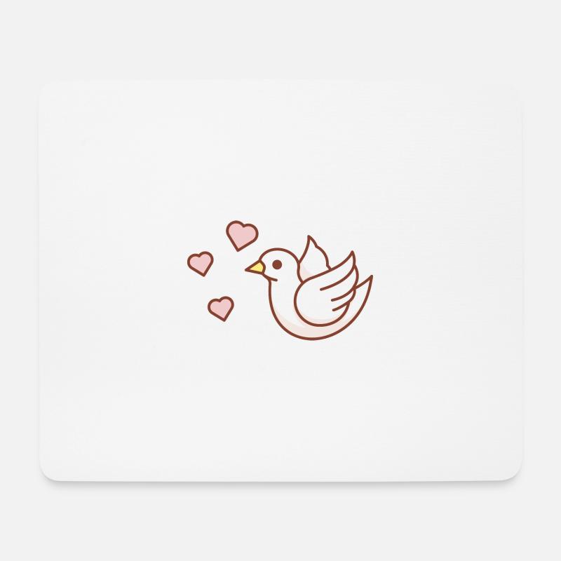 Taube - Mousepad (Querformat) - Weiß