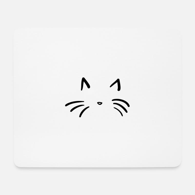 Katze - Mousepad (Querformat) - Weiß