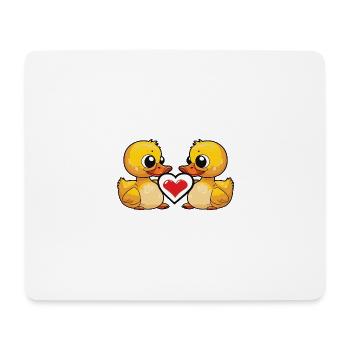 Duck Couple Valentine's Day - Mouse Pad (horizontal) - white - Front