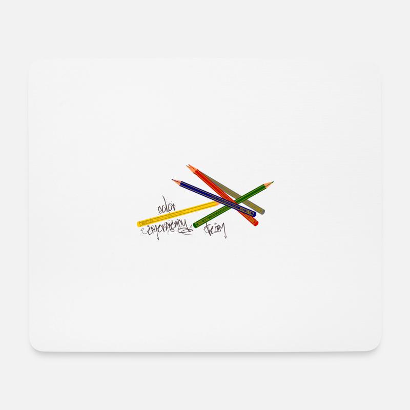 Buntstifte - Mousepad (Querformat) - Weiß