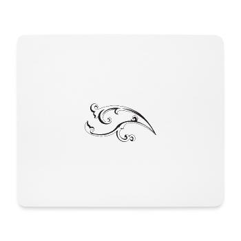 Décoration en filigrane à gauche - Tapis de souris (format paysage) - blanc - Devant