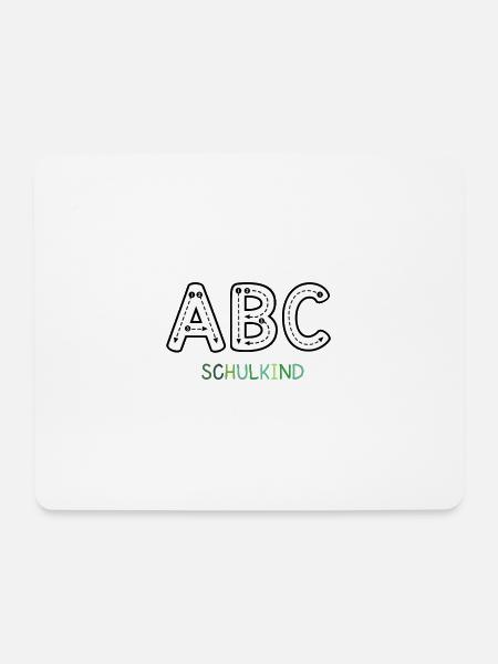 ABC Schulkind - Mousepad (Querformat) - Weiß