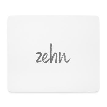 zehn 10 Geburtstag Geschenk Zahl - Mousepad (Querformat) - Weiß - Vorne