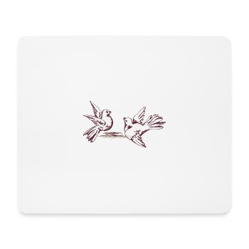 Vögel - Mousepad (Querformat) - Weiß - Vorne