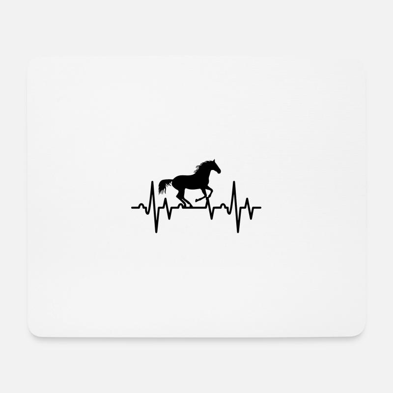 Pferde - Mousepad (Querformat) - Weiß