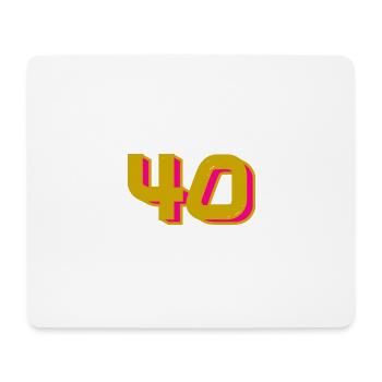 40. 40 YEARS. 40th ANNIVERSARY. 40 YEARS ANNIVERSARY. - Mouse Pad (horizontal) - white - Front
