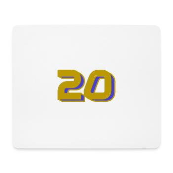 20. 20e ANNIVERSAIRE. ANNIVERSAIRE 20 ANS. 20 ANS. - Tapis de souris (format paysage) - blanc - Devant