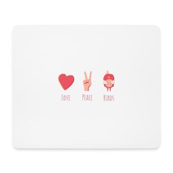 Vögel - Mousepad (Querformat) - Weiß - Vorne