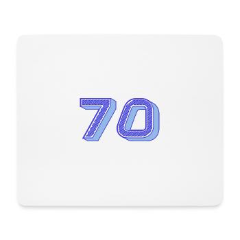 70. 70 JAHRE. 70. JAHRESTAG. 70-JÄHRIGES JUBILÄUM. - Mousepad (Querformat) - Weiß - Vorne