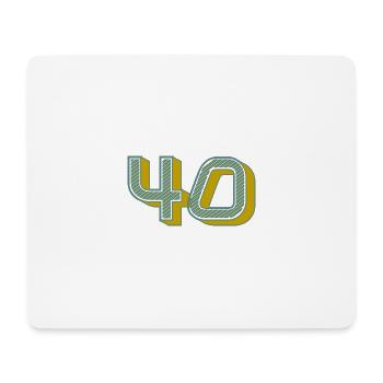 40. 40 YEARS. 40th ANNIVERSARY. 40 YEARS ANNIVERSARY. - Mouse Pad (horizontal) - white - Front