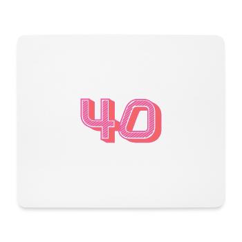 40. 40 JAHRE. 40. JAHRESTAG. 40-JÄHRIGES JUBILÄUM. - Mousepad (Querformat) - Weiß - Vorne