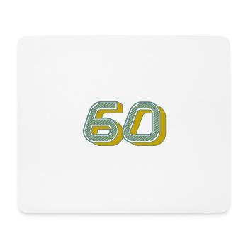 60. 60 JAHRE. 60-JÄHRIGES JUBILÄUM. 60. GEBURTSTAG. - Mousepad (Querformat) - Weiß - Vorne