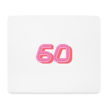 60. 60 JAHRE. 60. JAHRESTAG. 60. GEBURTSTAG. - Mousepad (Querformat) - Weiß - Vorne