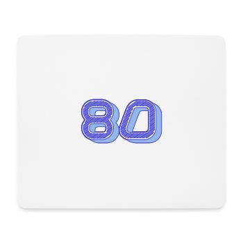 80. 80 ANS. 80e ANNIVERSAIRE. ANNIVERSAIRE 80 ANS. - Tapis de souris (format paysage) - blanc - Devant