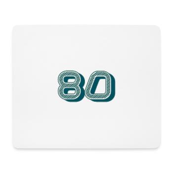 80. 80 ANS. 80e ANNIVERSAIRE. ANNIVERSAIRE 80 ANS. - Tapis de souris (format paysage) - blanc - Devant