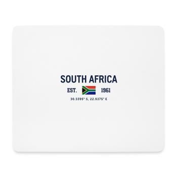 South Africa - Südafrika - Flagge - Koordinaten - Mousepad (Querformat) - Weiß - Vorne
