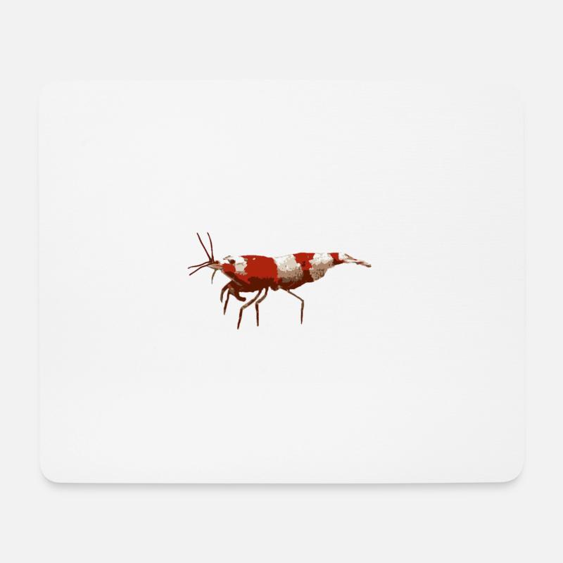 Garnele Red Bee - Mousepad (Querformat) - Weiß