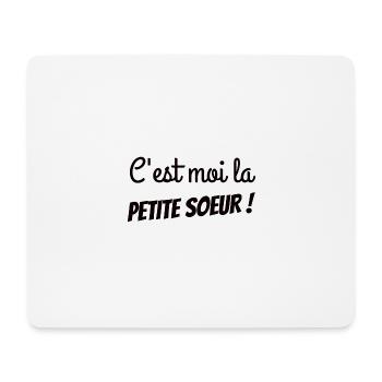 Cadeau petite soeur - Tapis de souris (format paysage) - blanc - Devant