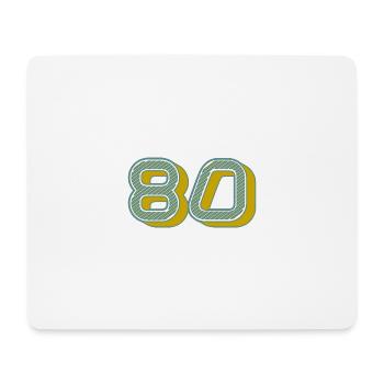 80. 80 ANS. 80e ANNIVERSAIRE. ANNIVERSAIRE 80 ANS. - Tapis de souris (format paysage) - blanc - Devant