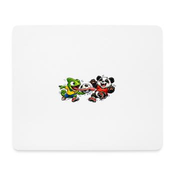 T-shirt foot Caméléon Frog Panda Football Cartoon - Tapis de souris (format paysage) - blanc - Devant