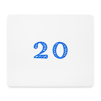 20 JAHRE. 20-jähriges JUBILÄUM. JUBILÄUM 20 JAHRE. 20 - Mousepad (Querformat) - Weiß - Vorne