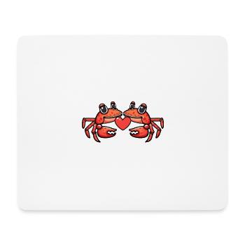 Cancer Couple D’amour Crabe Animal La Saint-Valentin - Tapis de souris (format paysage) - blanc - Devant