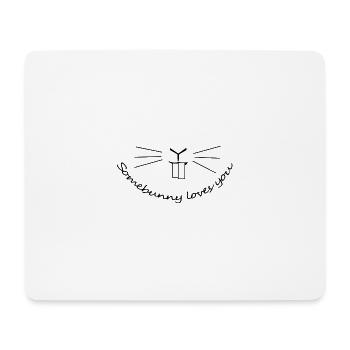 Somebunny Loves You – Cute Minimalist Bunny Art - Mouse Pad (horizontal) - white - Front