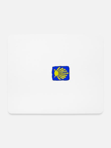 jakobsweg muschel - Mousepad (Querformat) - Weiß