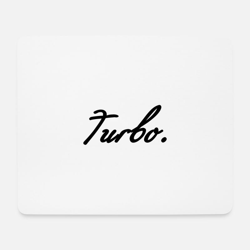 Turbo Schwarz - Mousepad (Querformat) - Weiß