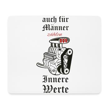 Männer und innere Werte - Mousepad (Querformat) - Weiß - Vorne