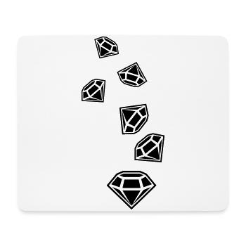 Diamond Icon Silhouette - Mouse Pad (horizontal) - white - Front