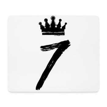 7 Zahl Krone - Mousepad (Querformat) - Weiß - Vorne