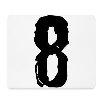 8 Zahl Trikot - Mousepad (Querformat) - Weiß - Vorne