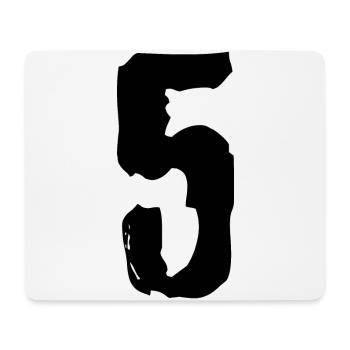 Maillot numéro 5 - Tapis de souris (format paysage) - blanc - Devant