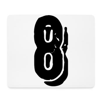 8 number jersey - Mouse Pad (horizontal) - white - Front