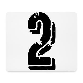 2 Number jersey - Mouse Pad (horizontal) - white - Front