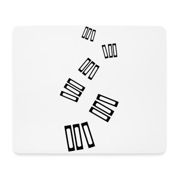 Lire des livres - Tapis de souris (format paysage) - blanc - Devant